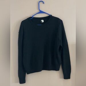 H&M Black Crew Neck Sweater Classic Knit